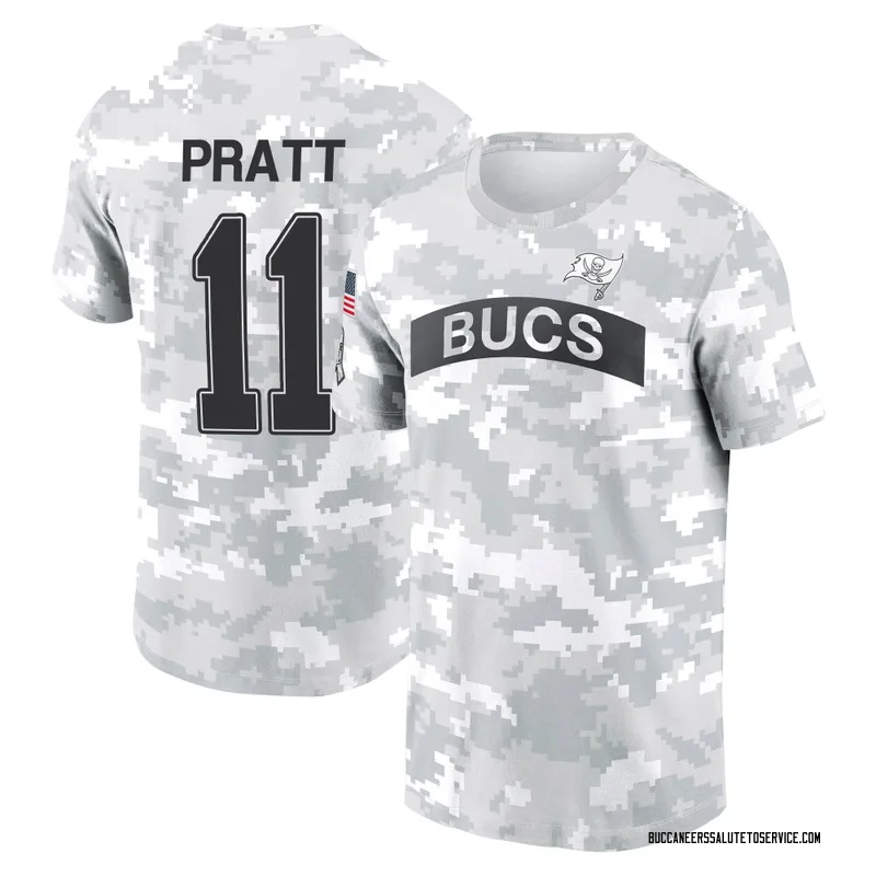 Youth Michael Pratt Tampa Bay Buccaneers Camo Arctic 2024 Salute to Service Performance T-Shirt
