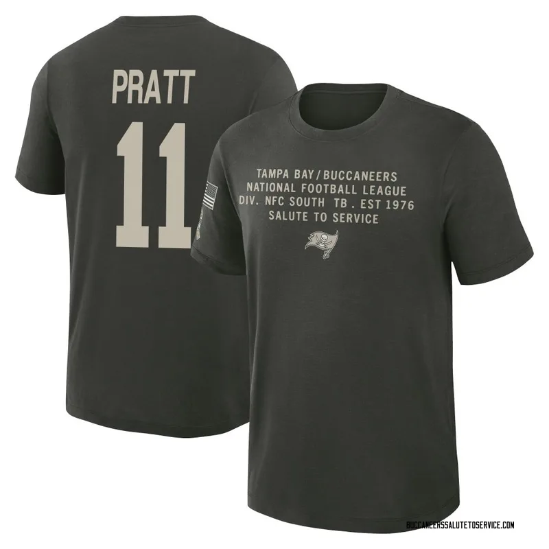 Youth Michael Pratt Tampa Bay Buccaneers Green Dark/ 2025 Salute to Service Sideline Slub T-Shirt