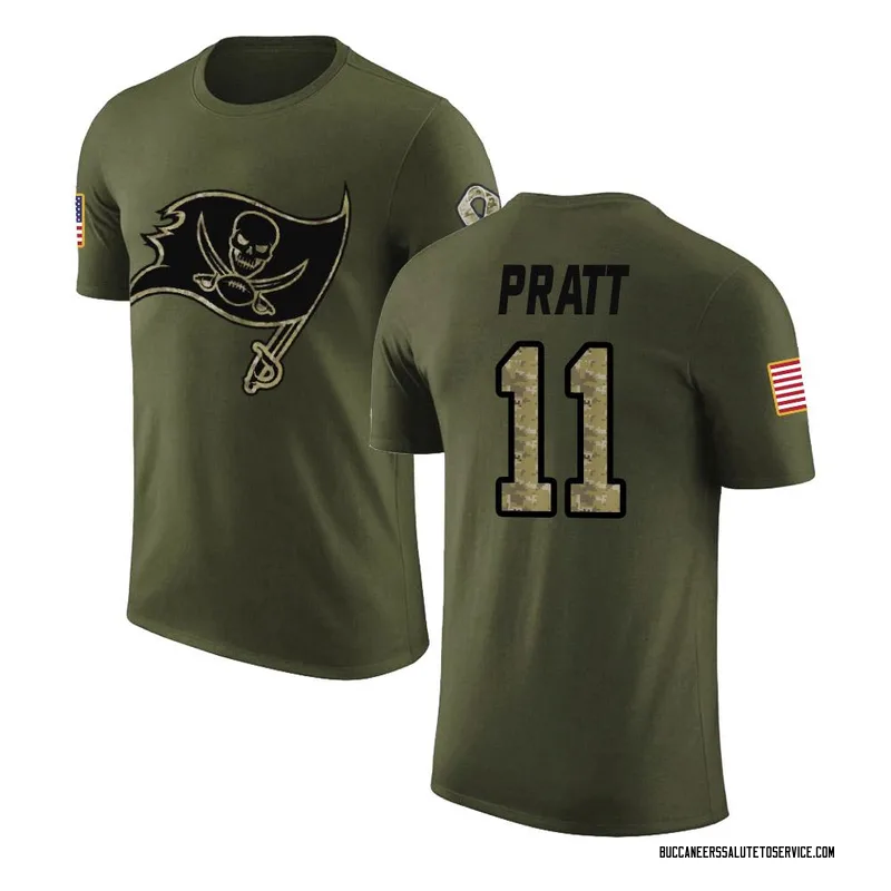 Youth Michael Pratt Tampa Bay Buccaneers Legend Olive Salute to Service T-Shirt