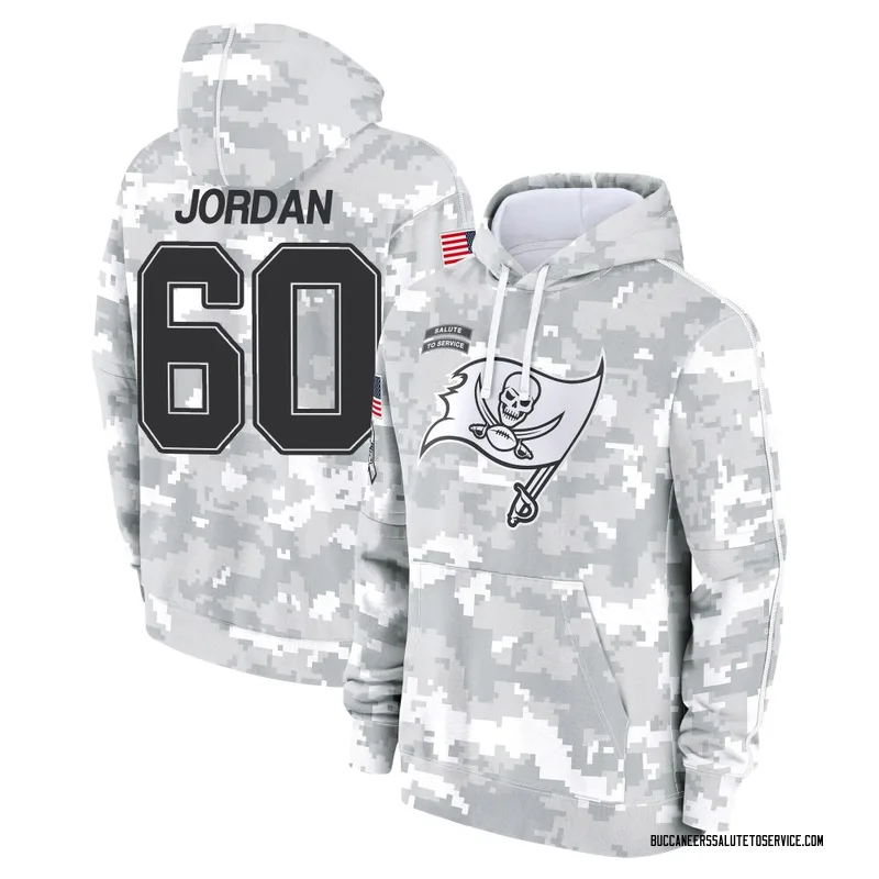 Youth Mike Jordan Tampa Bay Buccaneers Camo Arctic 2024 Salute to Service Club Fleece Pullover Hoodie