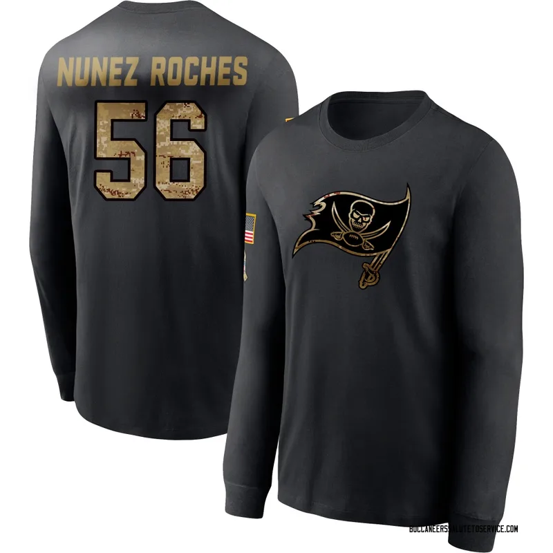 Youth Rakeem Nunez-Roches Tampa Bay Buccaneers Black 2020 Salute To Service Sideline Performance Long Sleeve T-Shirt