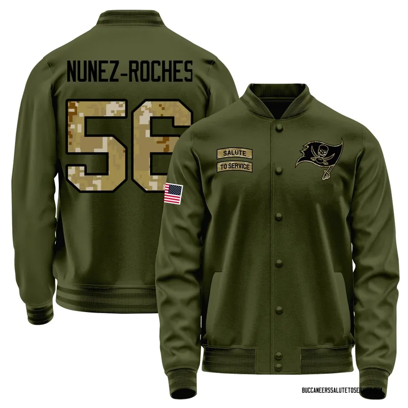 Youth Rakeem Nunez-Roches Tampa Bay Buccaneers Olive Salute to Service Sideline Performance Jacket