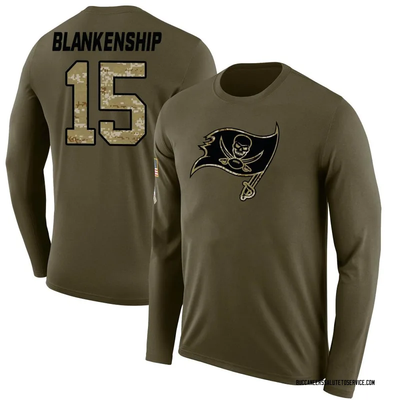 Youth Rodrigo Blankenship Tampa Bay Buccaneers Legend Olive Salute to Service Sideline Long Sleeve T-Shirt