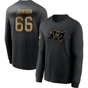 Youth Ryan Jensen Tampa Bay Buccaneers Black 2020 Salute To Service Sideline Performance Long Sleeve T-Shirt