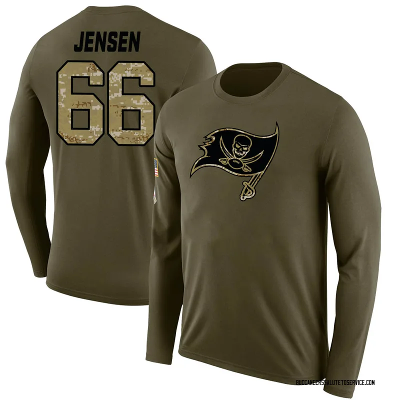 Youth Ryan Jensen Tampa Bay Buccaneers Legend Olive Salute to Service Sideline Long Sleeve T-Shirt