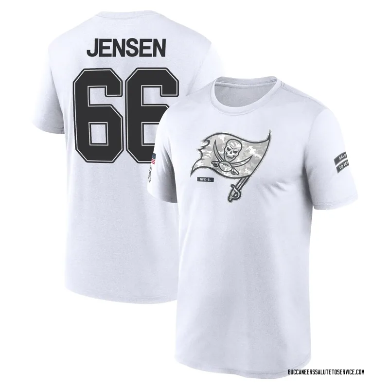 Youth Ryan Jensen Tampa Bay Buccaneers Legend White 2024 Salute to Service Performance T-Shirt