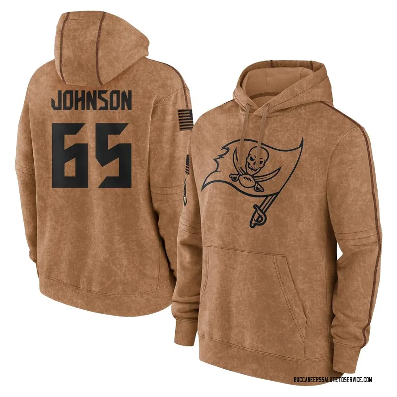 Youth Ryan Johnson Tampa Bay Buccaneers Brown 2023 Salute To Service Club Pullover Hoodie