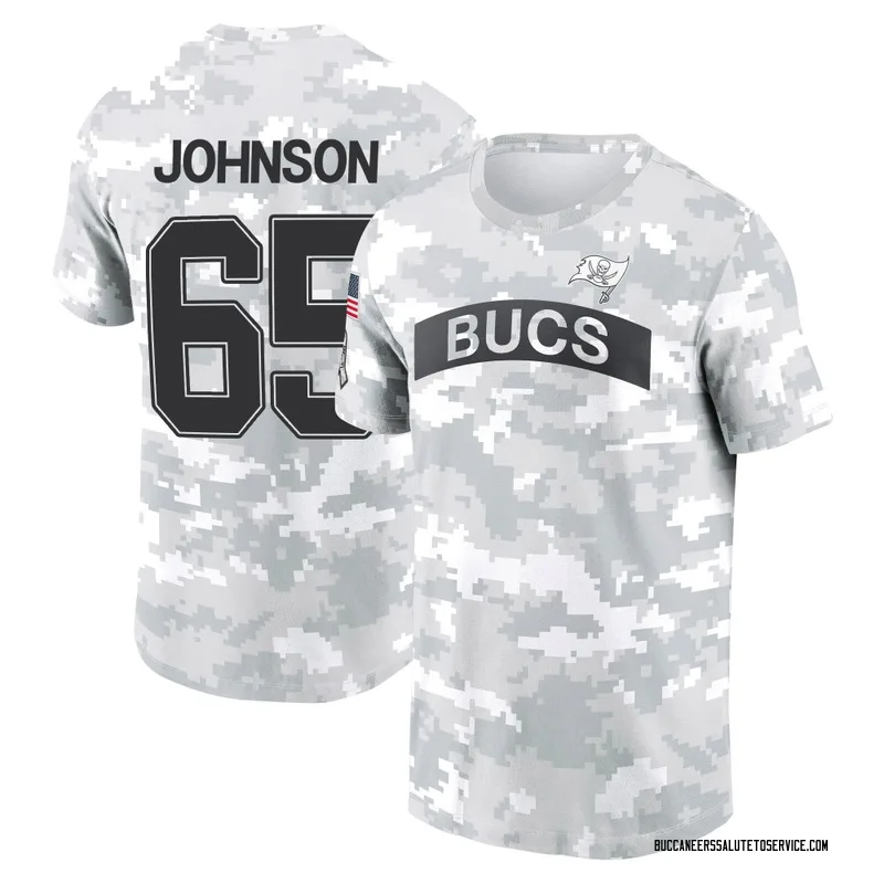 Youth Ryan Johnson Tampa Bay Buccaneers Camo Arctic 2024 Salute to Service Performance T-Shirt
