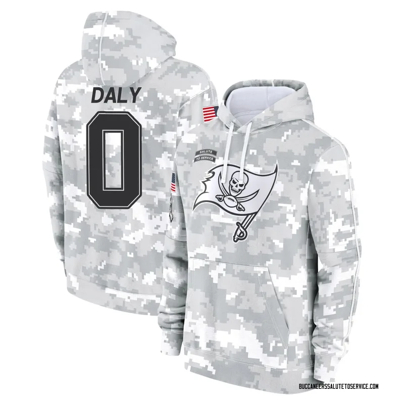 Youth Scott Daly Tampa Bay Buccaneers Camo Arctic 2024 Salute to Service Club Fleece Pullover Hoodie