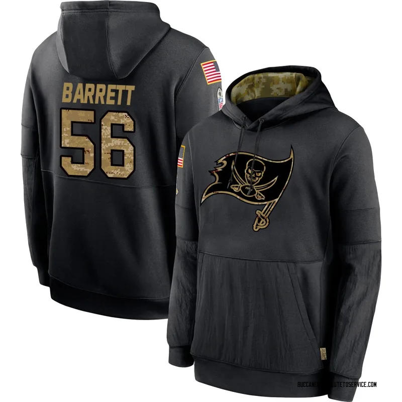 Youth Shaquil Barrett Tampa Bay Buccaneers Black 2020 Salute to Service Sideline Performance Pullover Hoodie