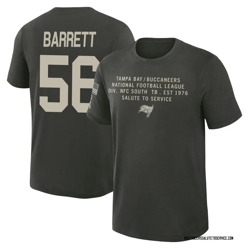 Youth Shaquil Barrett Tampa Bay Buccaneers Green Dark/ 2025 Salute to Service Sideline Slub T-Shirt