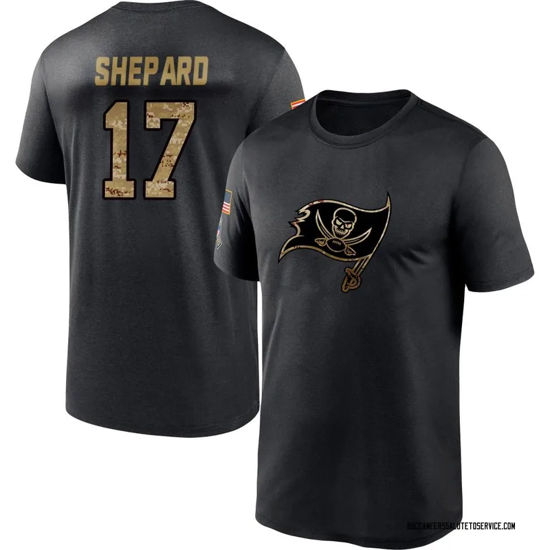 Youth Sterling Shepard Tampa Bay Buccaneers Black 2020 Salute To Service Performance T-Shirt