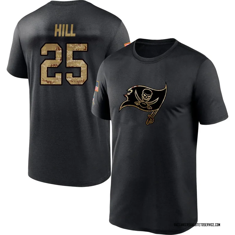 Youth Troy Hill Tampa Bay Buccaneers Black 2020 Salute To Service Performance T-Shirt