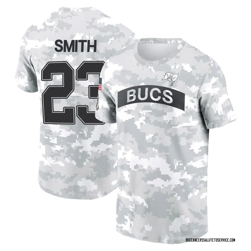 Youth Tykee Smith Tampa Bay Buccaneers Camo Arctic 2024 Salute to Service Performance T-Shirt
