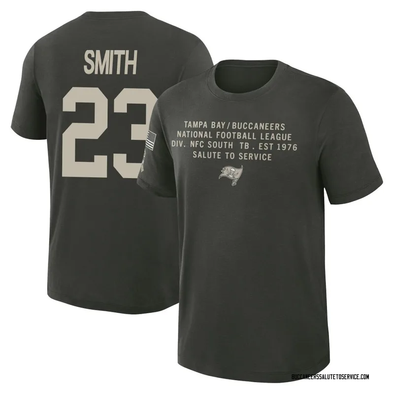 Youth Tykee Smith Tampa Bay Buccaneers Green Dark/ 2025 Salute to Service Sideline Slub T-Shirt