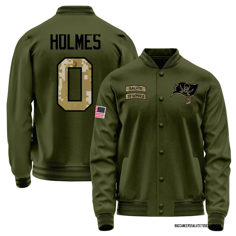Youth Yasir Holmes Tampa Bay Buccaneers Olive Salute to Service Sideline Performance Jacket