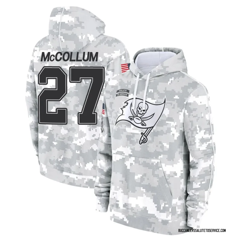 Youth Zyon McCollum Tampa Bay Buccaneers Camo Arctic 2024 Salute to Service Club Fleece Pullover Hoodie